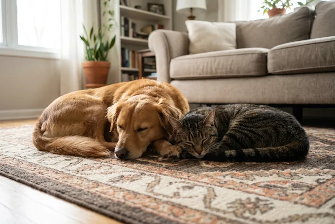 Hund und Katze unter einem Dach
