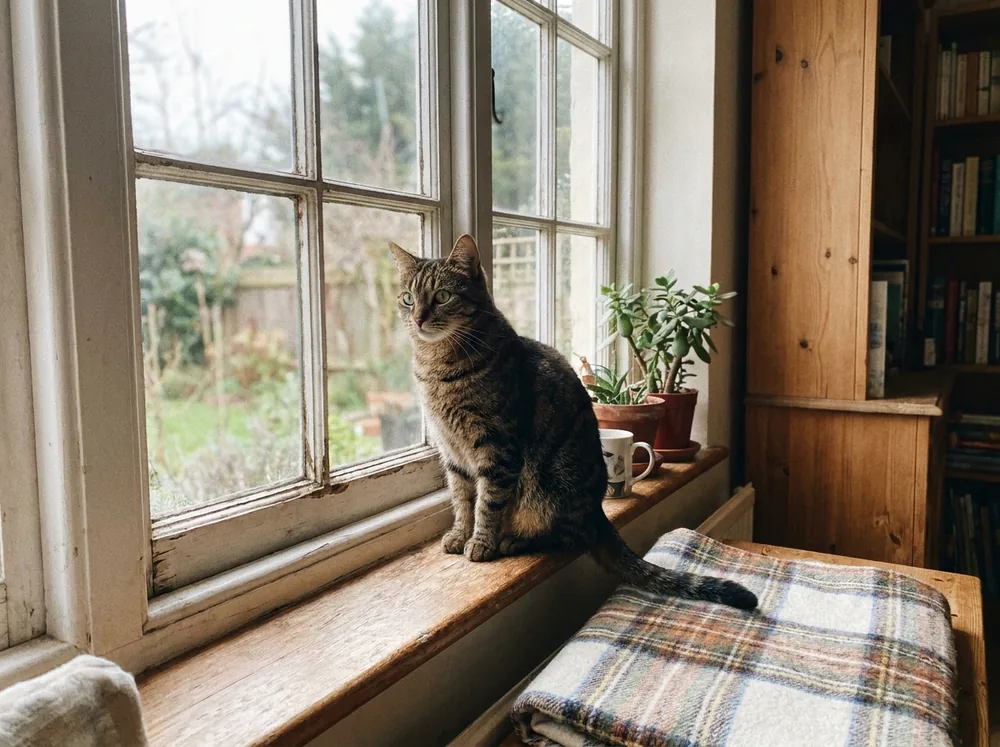 Katze zeigt Verhalten mit einer Ursache